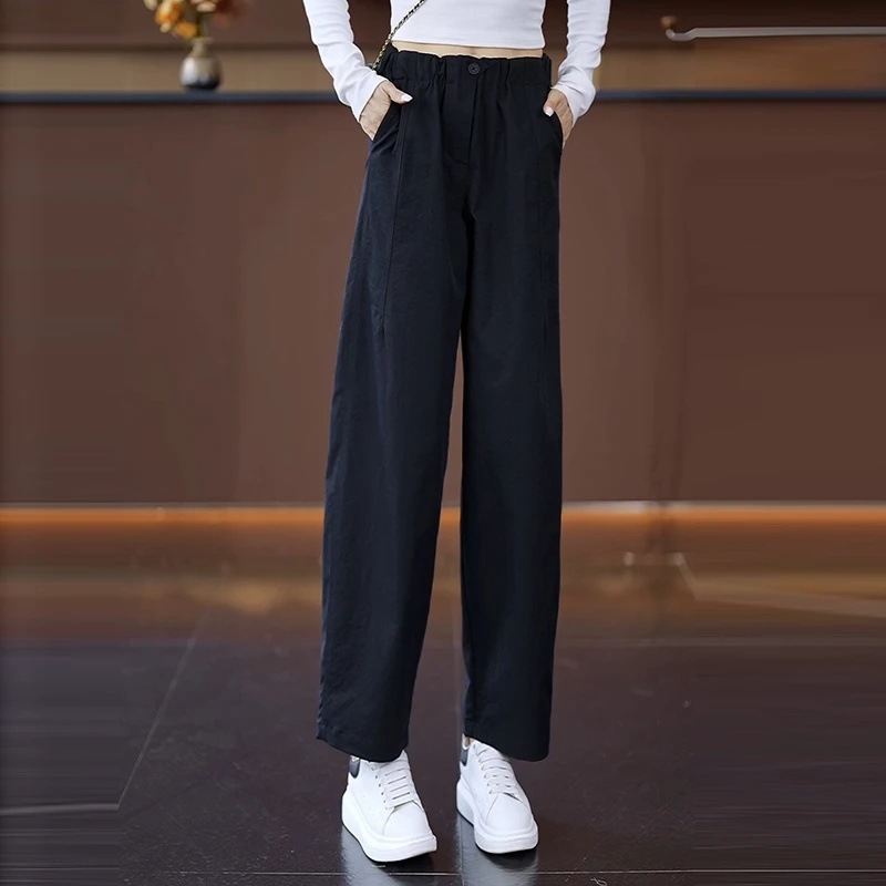 早秋花苞裤子女2025新款长裤花苞腰宽松气球哈伦裤女松紧腰休闲裤|undefined