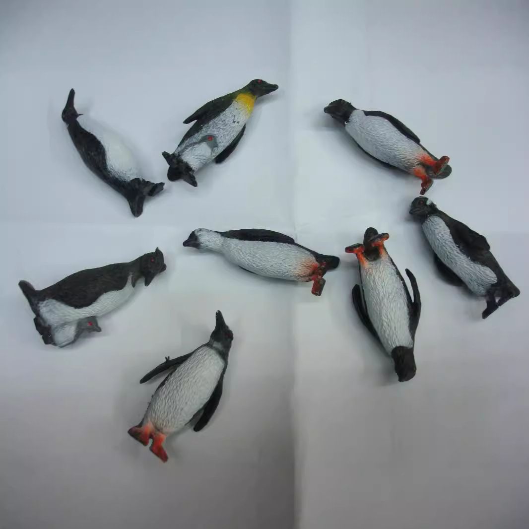 Oferta de bajo precio simulación plástico animal pingüino modelo ciencia y educación cognitiva juguete Mesa arena Decoración Otros accesorios