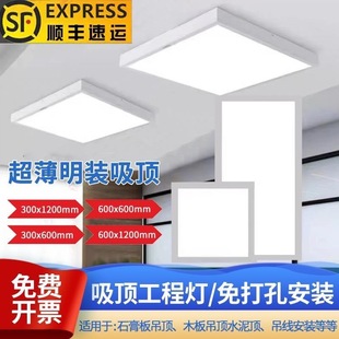 Lei Shiji Ultra-Thin Surface-Mounted Led Panel Light 600X600 Ceiling Light 300X1200 Gypsum Board Cement Ceiling Hanging Wire