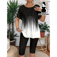 C 94763 Plus Size Printed Tee ����ӡ�� T ���羳����ͨ��