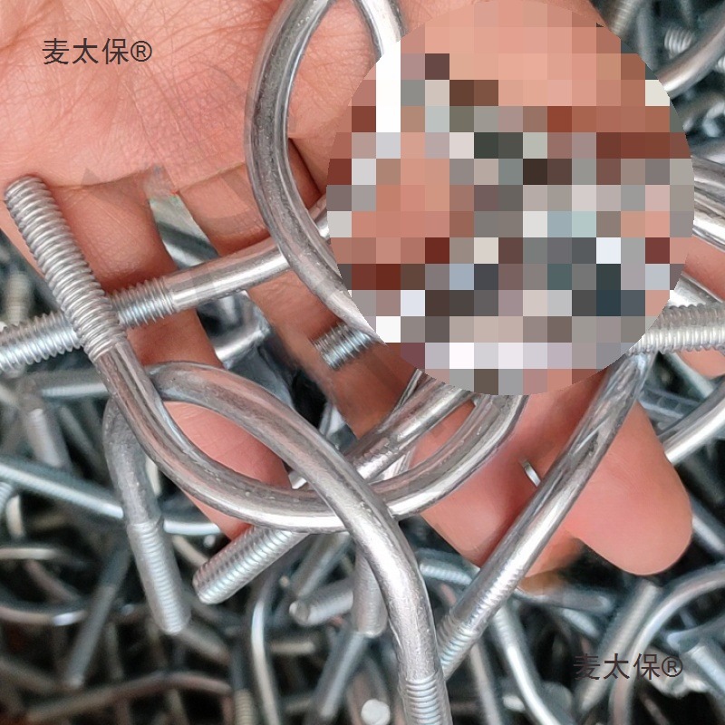 国标镀锌U型卡管卡抱箍U型螺丝螺栓天然气管道卡加高加长管麦太保