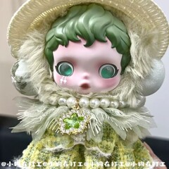 泡泡玛特娃衣冬日乐章Sp光织园茉莉绿色小香风着替清池娃衣手作