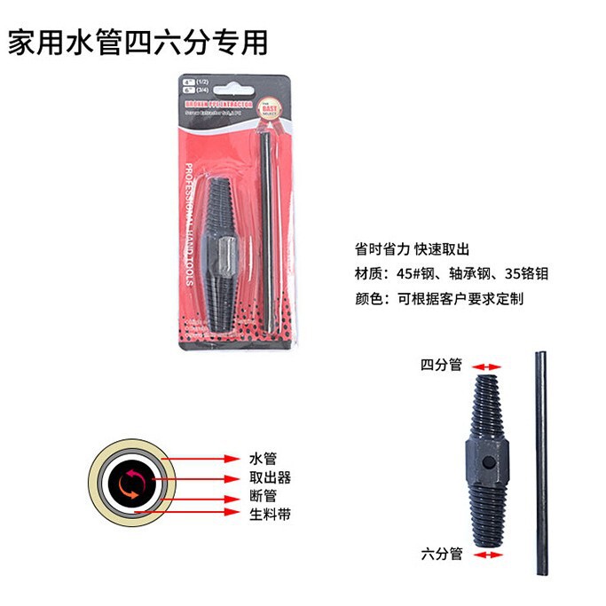 糸切れ取り出し器万能ねじ滑り取りヘッドねじ反糸蛇口深穴水道管高強度神器|undefined