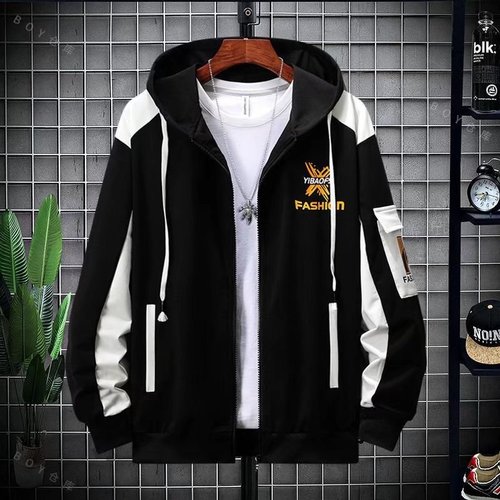 Cape Hoodie Sweatshirt for Men, Spring and Autumn Season, Loose Korean Style, Trendy Long Sleeve Outerwear, Hong Kong Style Set