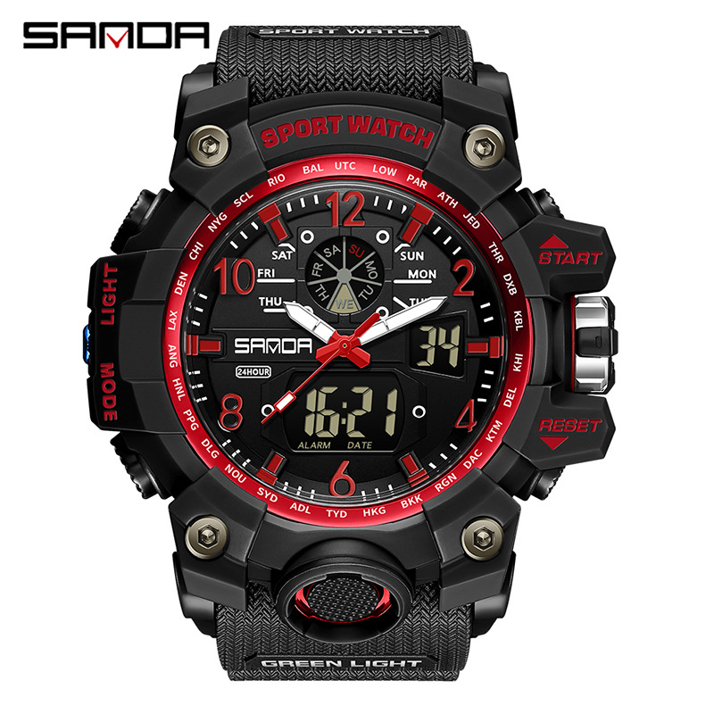3169 [men’s style] black and red