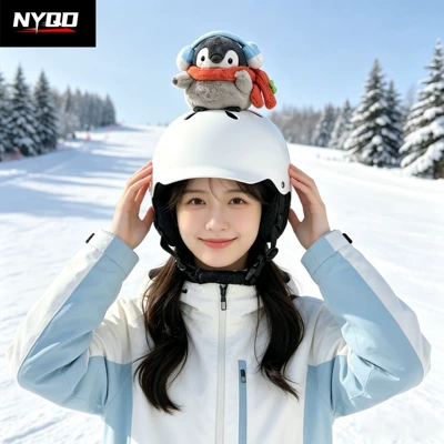 NYQD Little Penguin Ski Helmet Motosiklet dəbilqələri