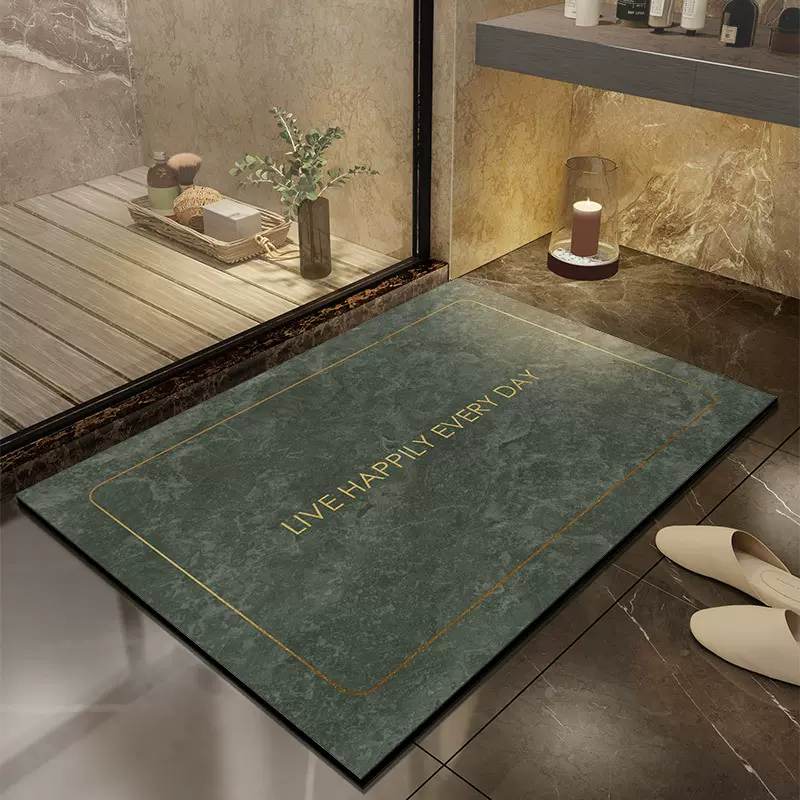 软硅藻泥浴室垫吸水垫大理石厨房踩脚垫子卫生间门口防滑家用地垫