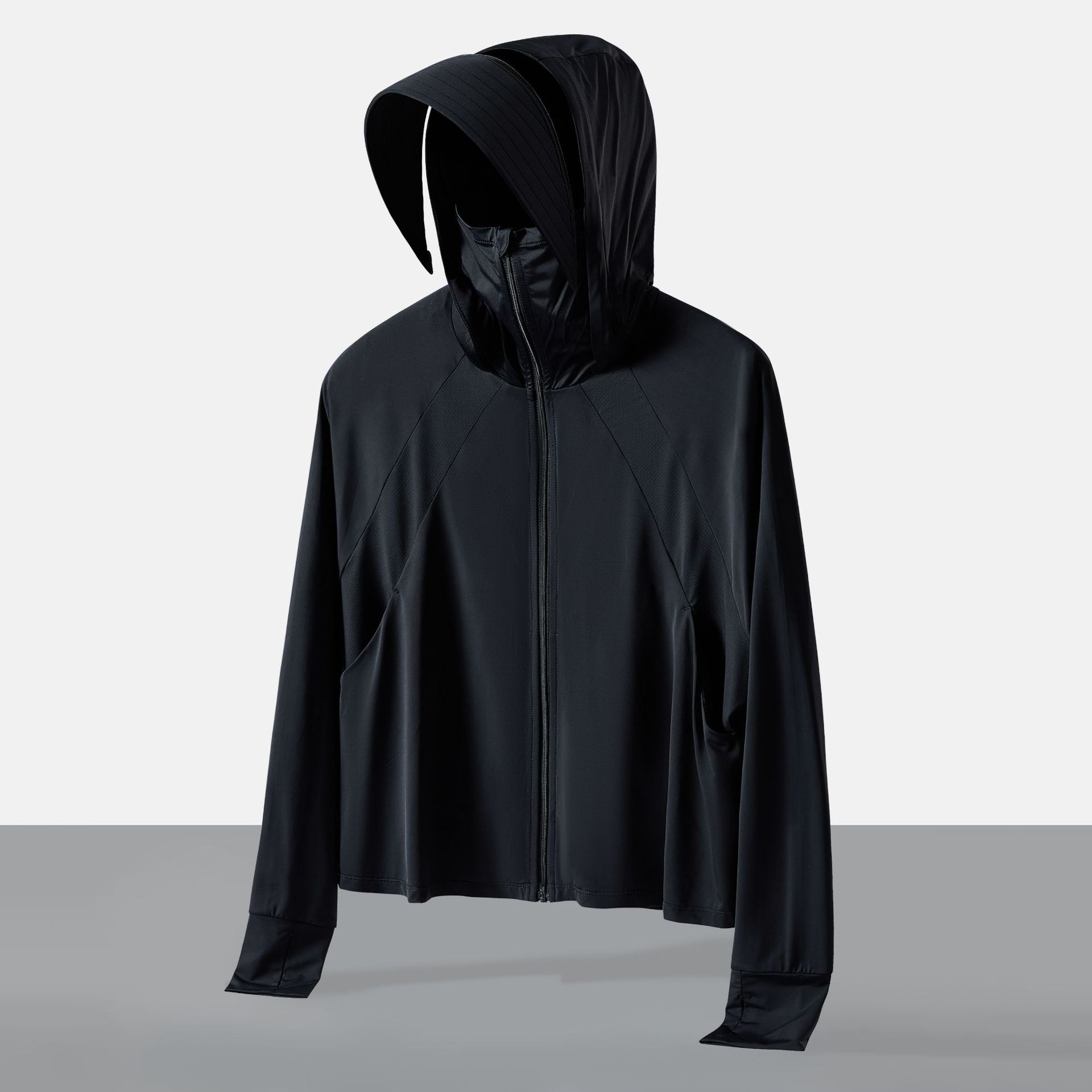 Brimmed UV Protection Jacket – Breathable Ice Silk Sun Hoodie With Color-Blocked Design (UPF 50+) – Lightweight Outdoor Windbreaker (M-XL)_voghion.com