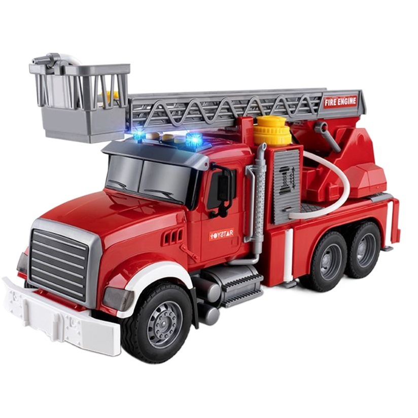 Coche de juguete para niños grandes al por mayor vehículo de ingeniería excavadora camión de bomberos puede rociar agua sonido y luz contar historias Coche