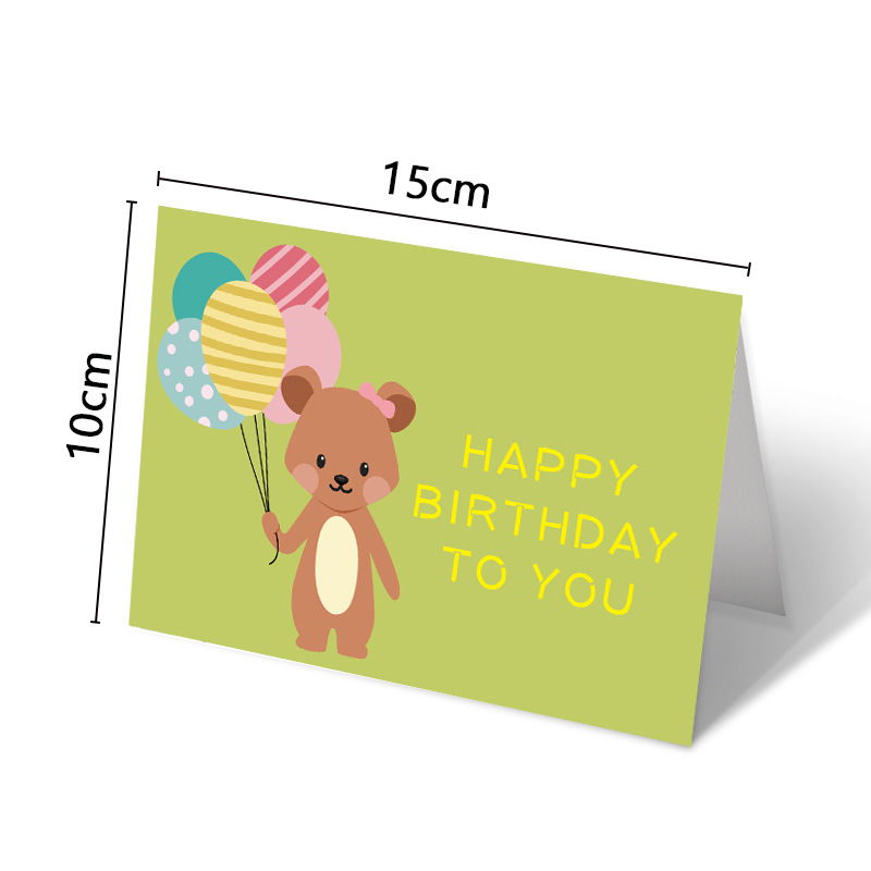 Print Craft Birthday Simple Style Letter Paper Holiday Banquet Birthday Greeting Card Invitations