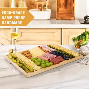 Bamboo Tray Fun Decorative Cheese Tray Serving Tray Wooden Cheese Board Laser Cheese Tray