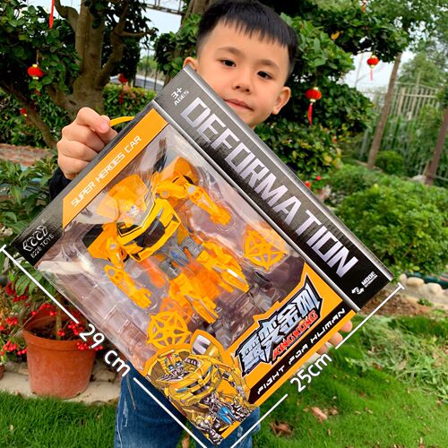 Robot Car Wasp Optimus Warrior Transformation Toy Hand Figure Robot Boy Model Toy Gift Box
