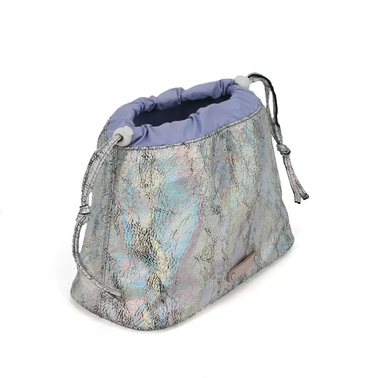 厂家新款ＰＵ化妆包多功能抽绳束口化妆袋轻便外出洗漱包