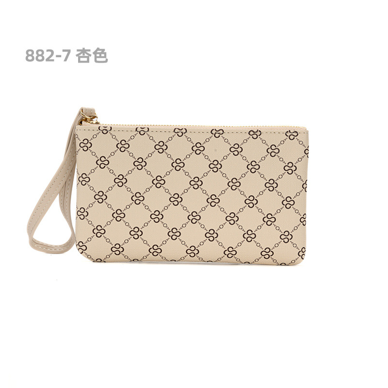 Europa y América retro viejo patrón embrague larga cartera de las mujeres 2023 nueva cartera multifuncional bolso del teléfono móvil