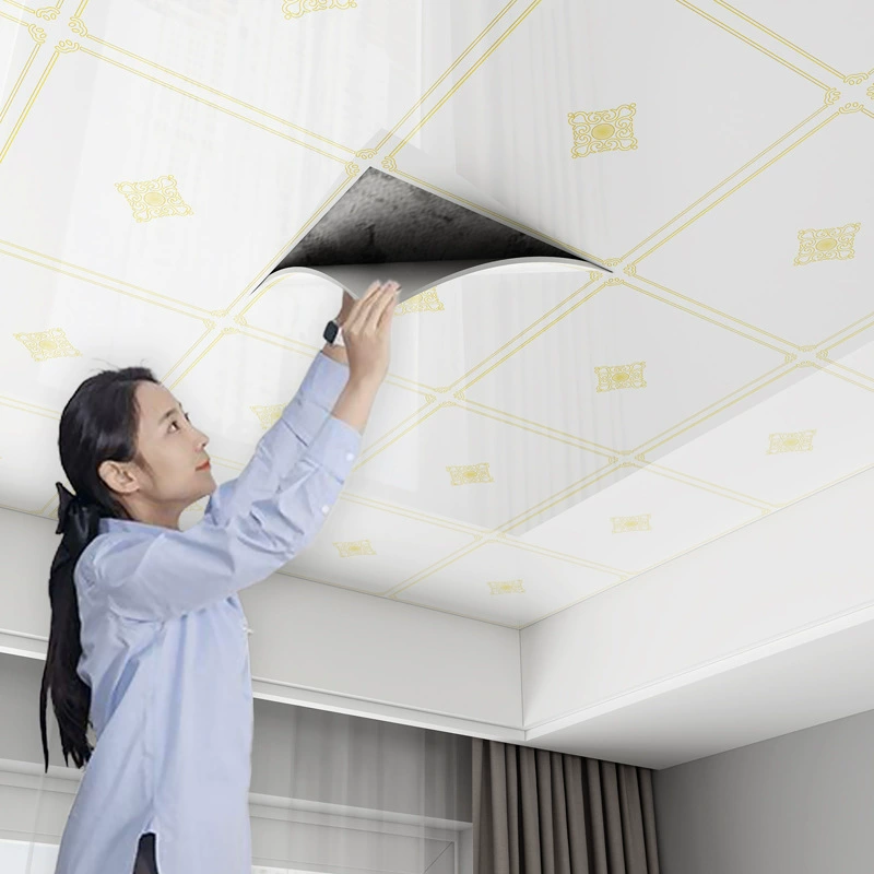 Оптовые самоклеящиеся водонепроницаемые наклейки на потолок и стены из ПВХ, простые наклейки для потолка в гостиную, спальню, ванную, кухню
