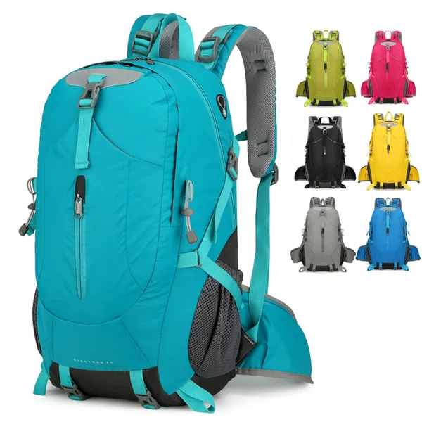 Cross-Border New 40L Outdoor Hiking and Mountaineering Backpack Waterproof Professional Men and Women Lightweight Backpack Large Capacity Travel