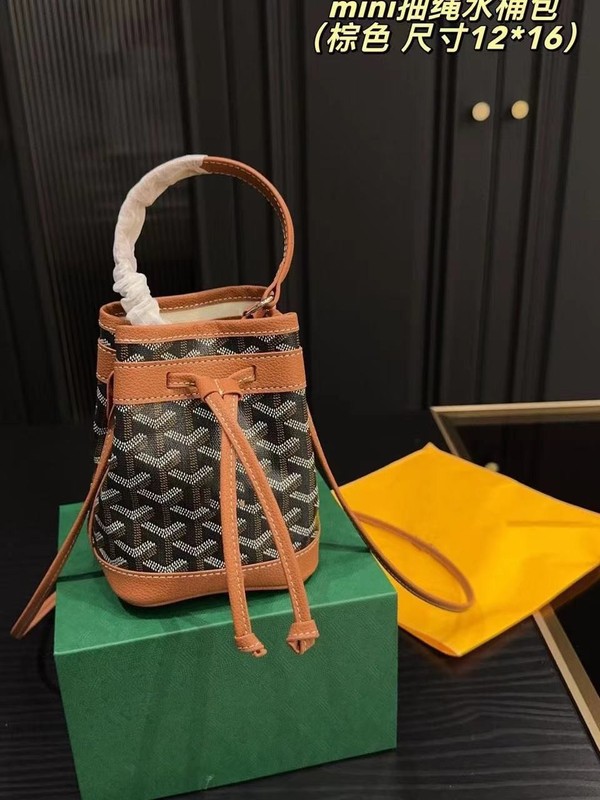 跨境原厂皮高品质狗牙petit flot迷你水桶抽绳包单肩手提斜跨女包|undefined
