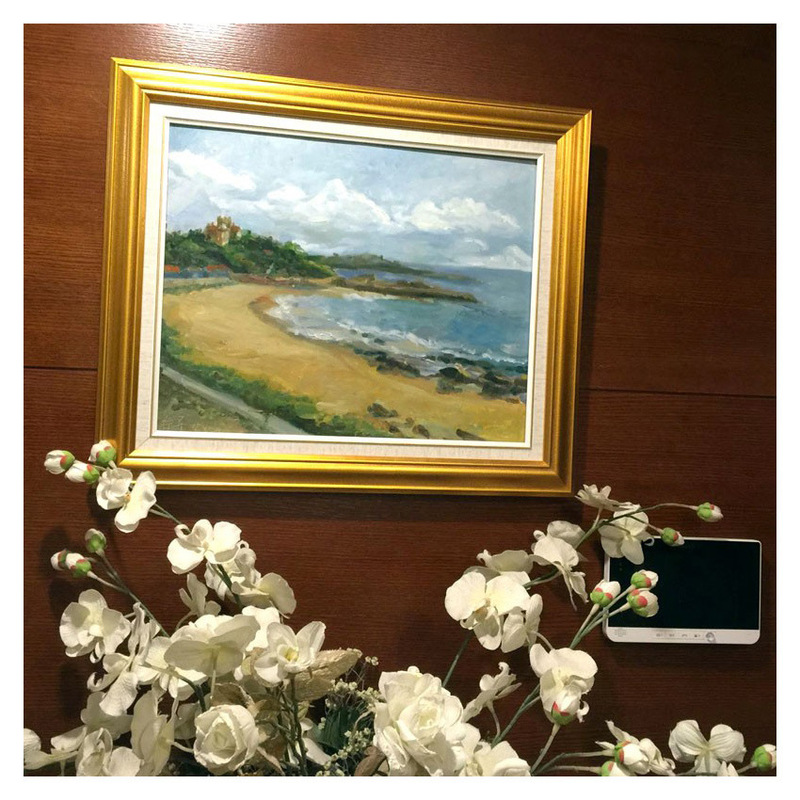 Manufacturer Customized Wooden Stickers with Gold Foil and Silver Foil Gold and Silver Hanging Large Solid Wood Photo Frame Oil Painting Frame
