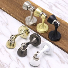 Zinc alloy wall-mounted floor-mounted strong magnetic door stopper door stopper wholesale bedroom wooden door thickened base anti-collision door touch door top