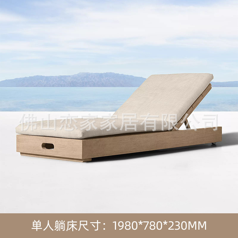 Terraza completa de teca al aire libre americana Terraza Ocio B & B Jardín Jardín Al aire libre Solárium de madera maciza Sofá Silla