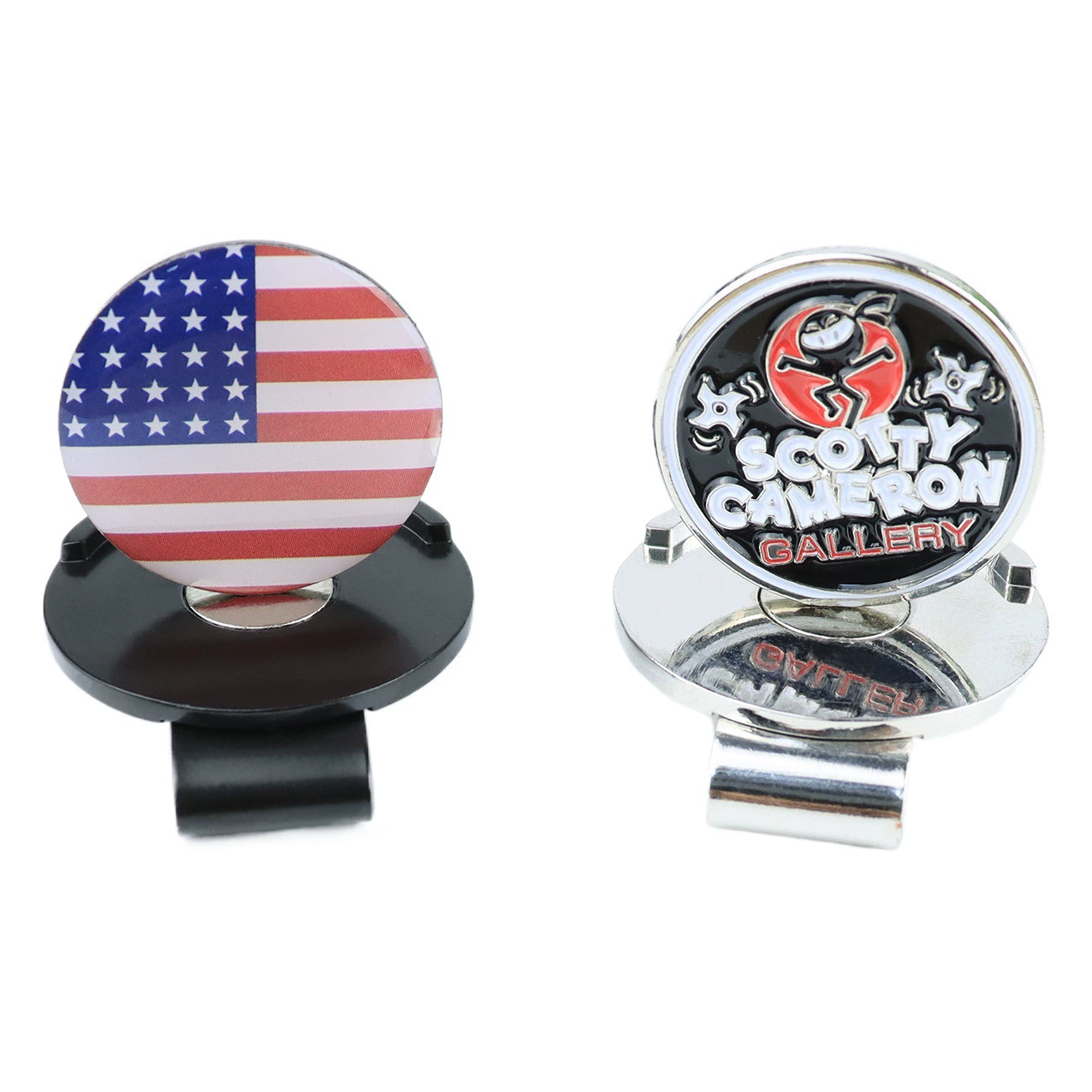 В наличии зажим крышки металла гольфа с 25 мм мяч маркер изготовленный на заказ гольф крышки металла клип