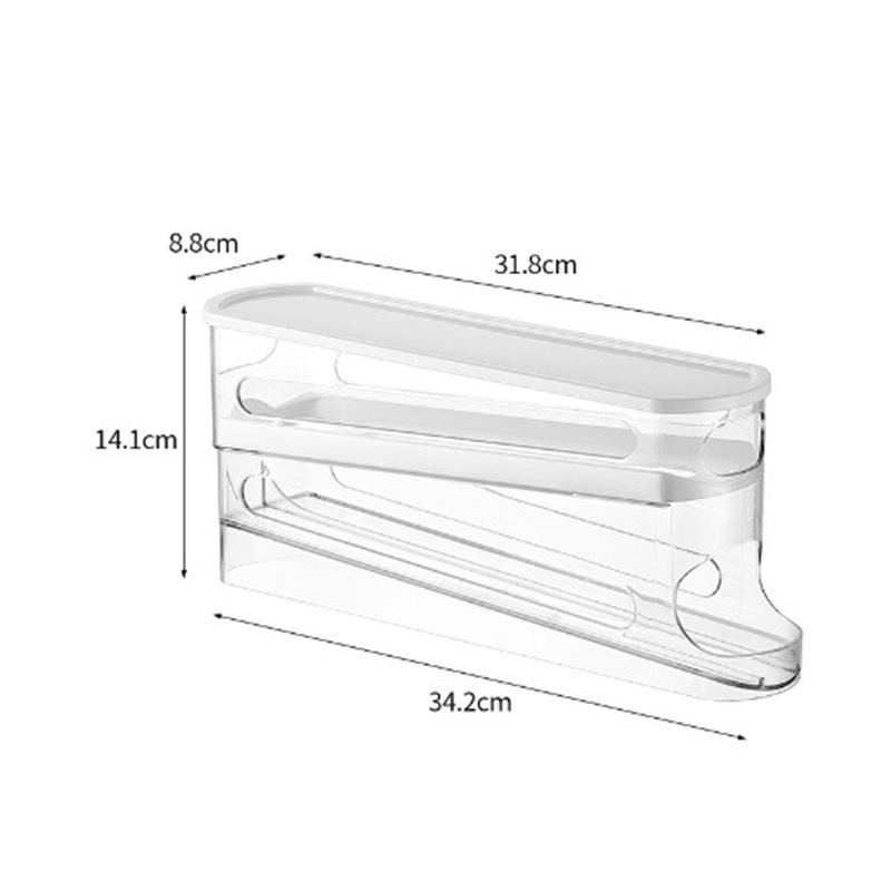 クロスボーダードロップシッピングローリング卵収納ボックス冷蔵庫サイドドア収納ラックキッチンクリッパーボックス卵箱卵ラック|undefined