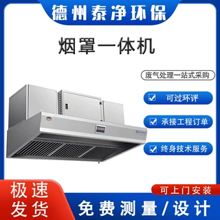 定制油烟净化一体机食堂饭店餐饮油烟机油烟净化器商用烟罩一体机