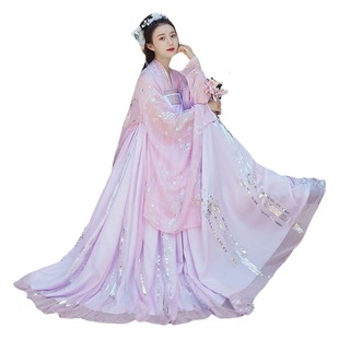 2022 новое платье феи Hanfu, студенческий древний костюм, длинный костюм, женский Натуральный Свежий стиль до груди, весна и осень