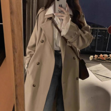 韩系小个子风衣女2025春秋新款韩版款式双排扣英伦风百搭风衣女潮