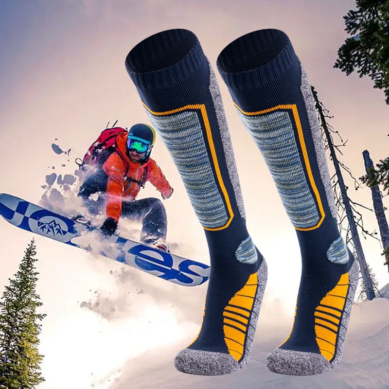 Ski Socks for Men and Women, Outdoor Professional Snow Socks, Winter Thickened Thermal Sports Ski Compression Socks, Calf-Length Snowboard Long Socks Ski Socks for Men and Women, Outdoor Professional Snow Socks, Winter Thickened Thermal Sports Ski Compression Socks, Calf-Length Snowboard Long Socks