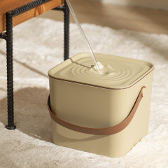 観山茶バケツ廃バケツ茶道具茶卓下茶皿排水ゴミ箱透明茶台茶桶茶かす桶