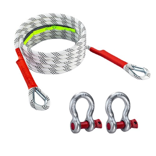 Car tow rope thickened elastic pull rope polyester bundle off-road vehicle truck traction rope emergency rescue rope