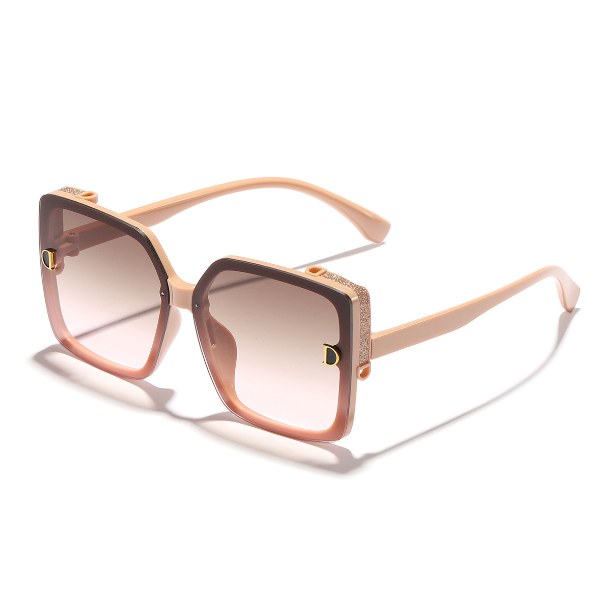 La nueva versión coreana de la letra D generoso marco cara pequeña PC gafas de sol calle moda desgaste necesario al aire libre gafas de sol