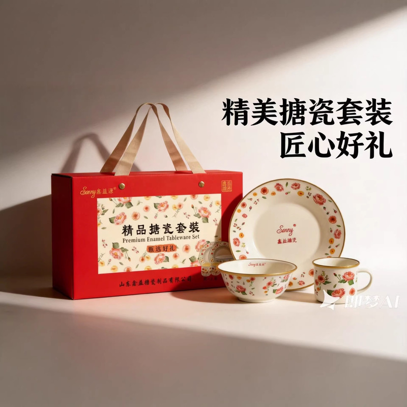 Xinyi Enamel New Year Gift Box Set, Exquisite Enamel Gift Box Set, High-Value Tableware for the New Year Xinyi Enamel New Year Gift Box Set, Exquisite Enamel Gift Box Set, High-Value Tableware for the New Year