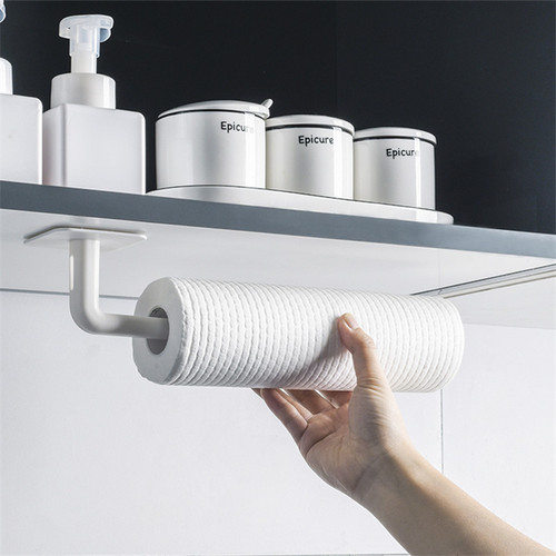 Household wall-mounted multi-functional L-shaped hook without punching rack chopping board pot lid rack kitchen storage rack hook