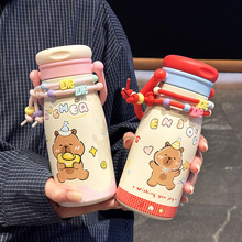 大容量保温杯女生高颜值便携水杯学生上学专用新款生日礼物吸管杯