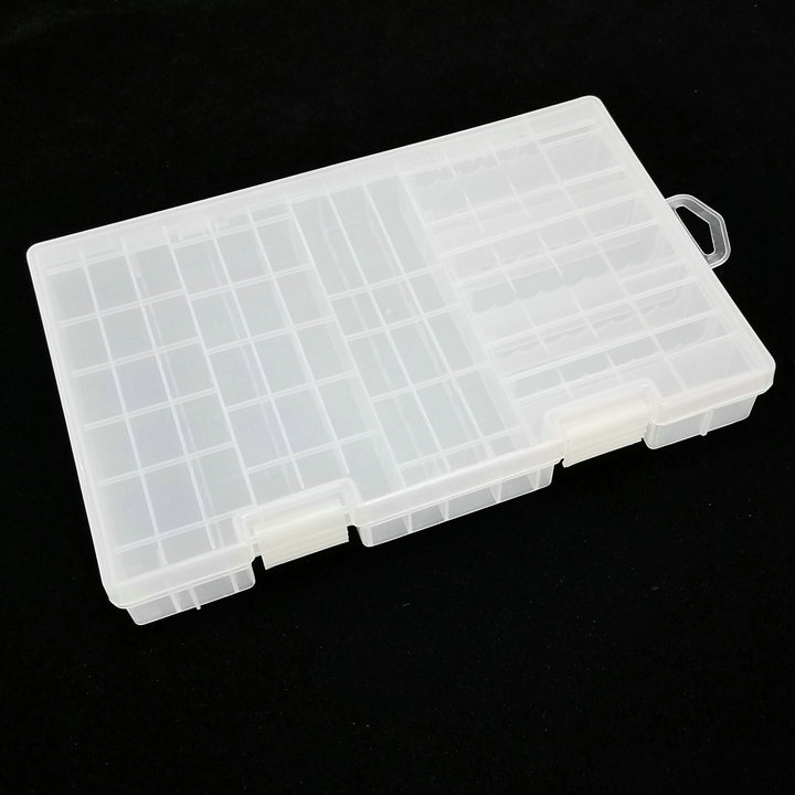 电池收纳盒 100粒/5号（AA)7号(AAA)电池收纳盒14500/10440透明PP