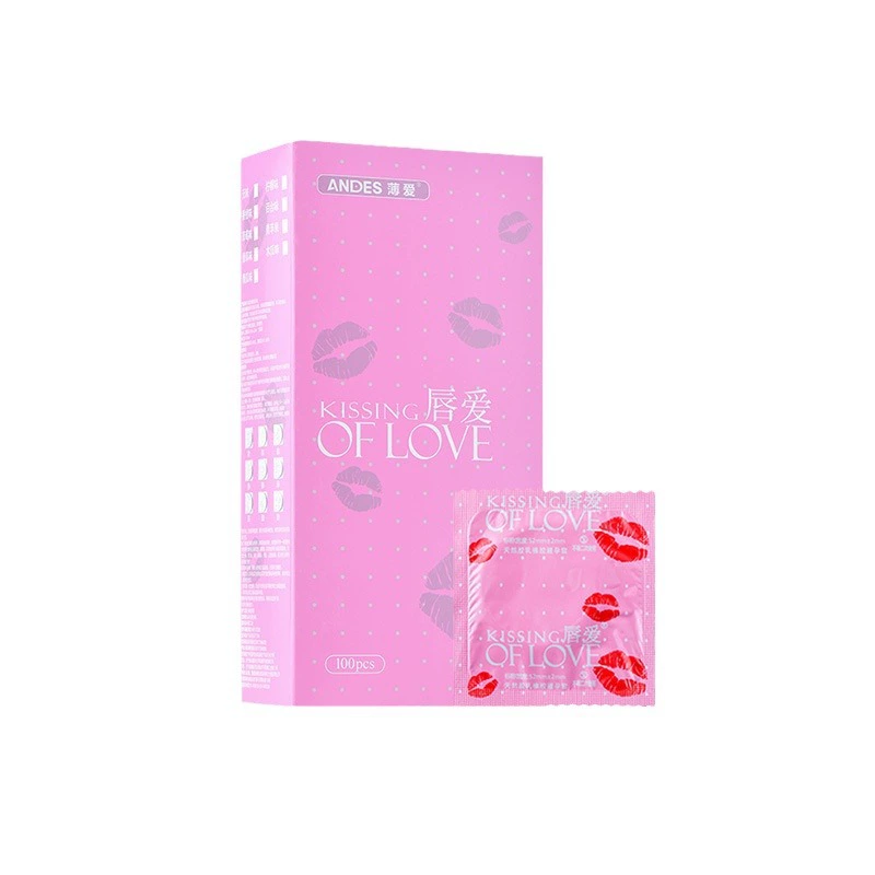 薄爱 Lip love mouth Jiao Suo service case, cocoa, refreshing pornographic product condom BYT adult supplies