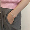 Small design brand minimalistic fashionable advanced women's bracelet, silver 925 sample, Korean style, light luxury style, high-quality style