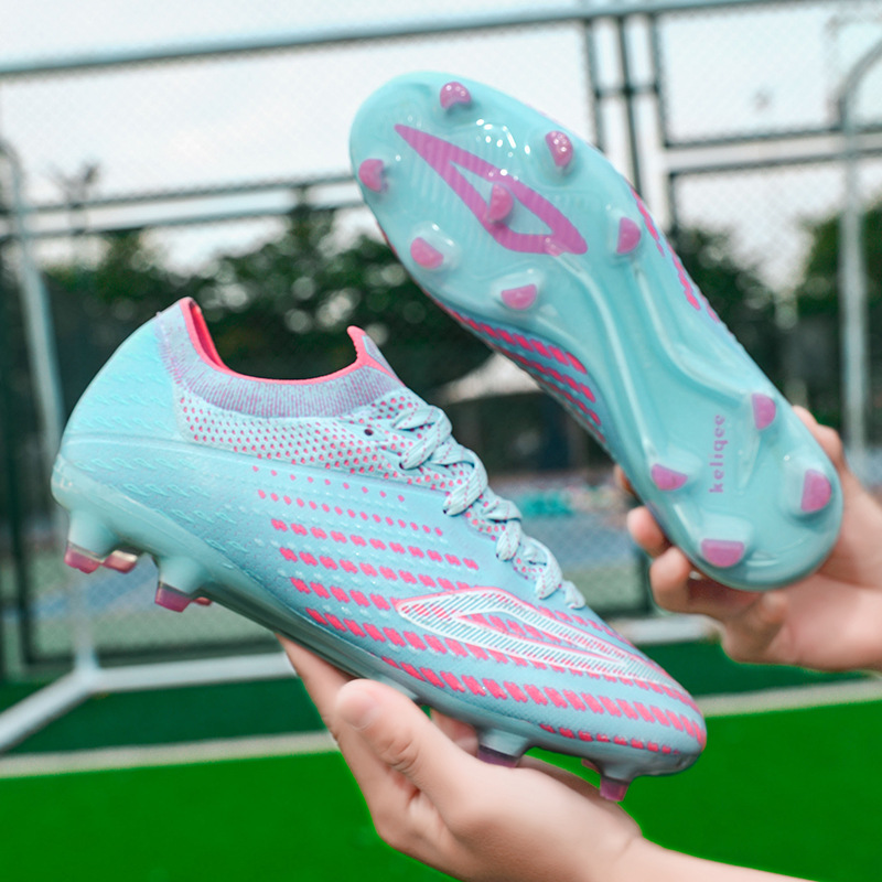 Lingsu Seamless Flyknit Low Top Soccer Shoes For Artificial Grass_voghion.com