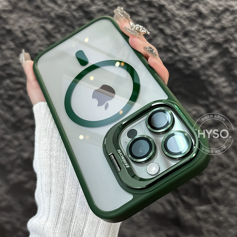 Чехол для телефона Apple iPhone 11–17 совместимый, невидимый кронштейн с магнитной фиксацией, защита от падений