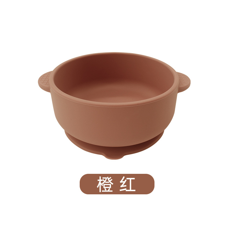 Tazón para orejas de silicona de grado alimenticio para bebés Tazón para orejas de cinturón antideslizante de color sólido para niños Tazón para orejas con ventosa