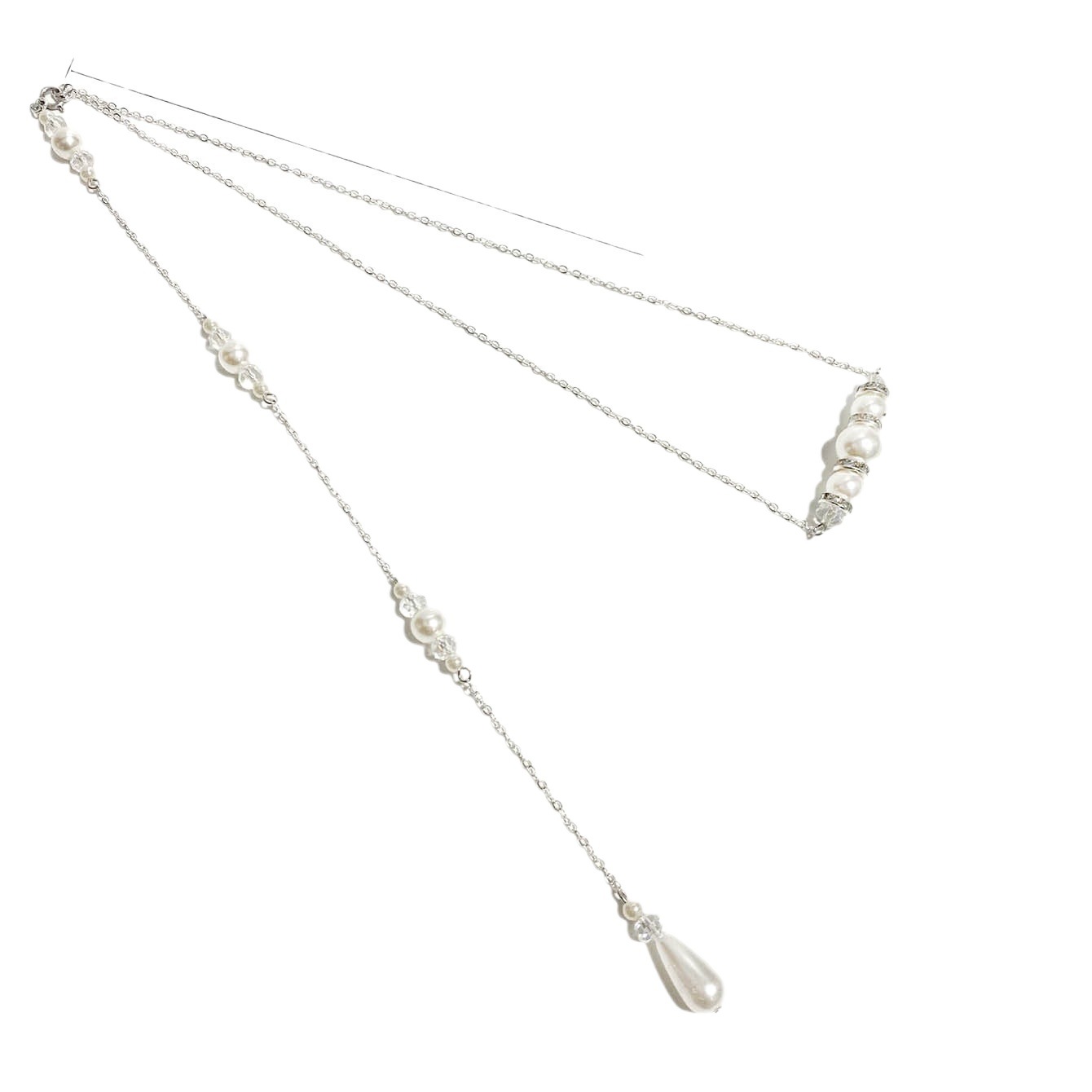 Seksīgs ķermeņa ķēde ar rhinestone un pērlēm bikini_voghion.com
