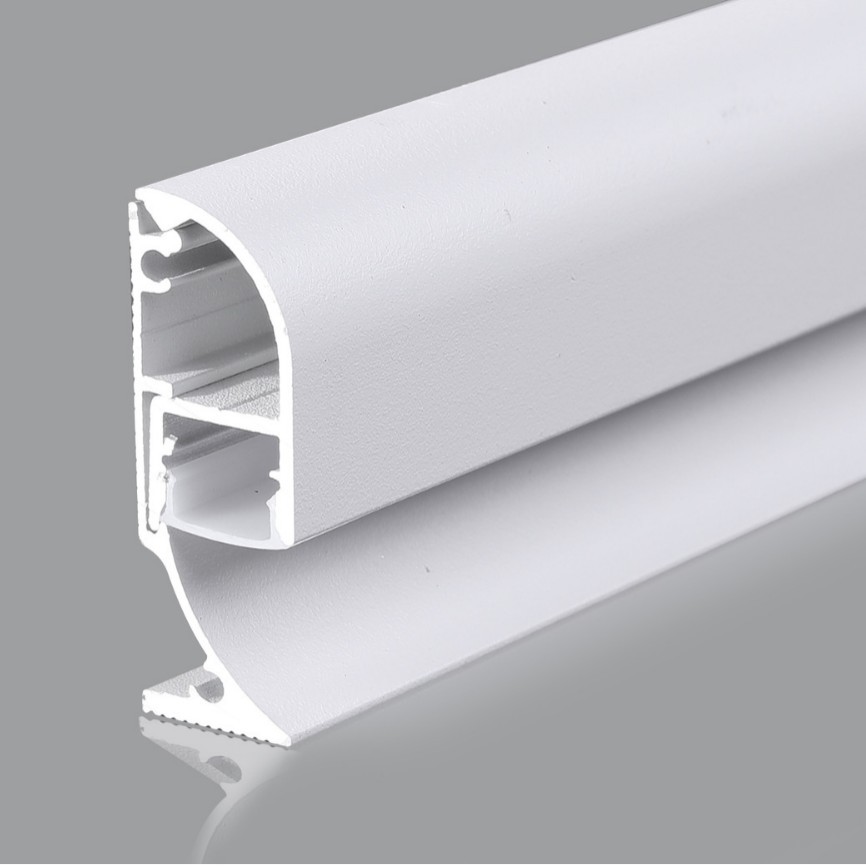 Zócalo, perfil de aluminio, línea de esquina, línea de esquina para suelo, canal de luz luminoso, zócalo empotrado, zócalo de aluminio