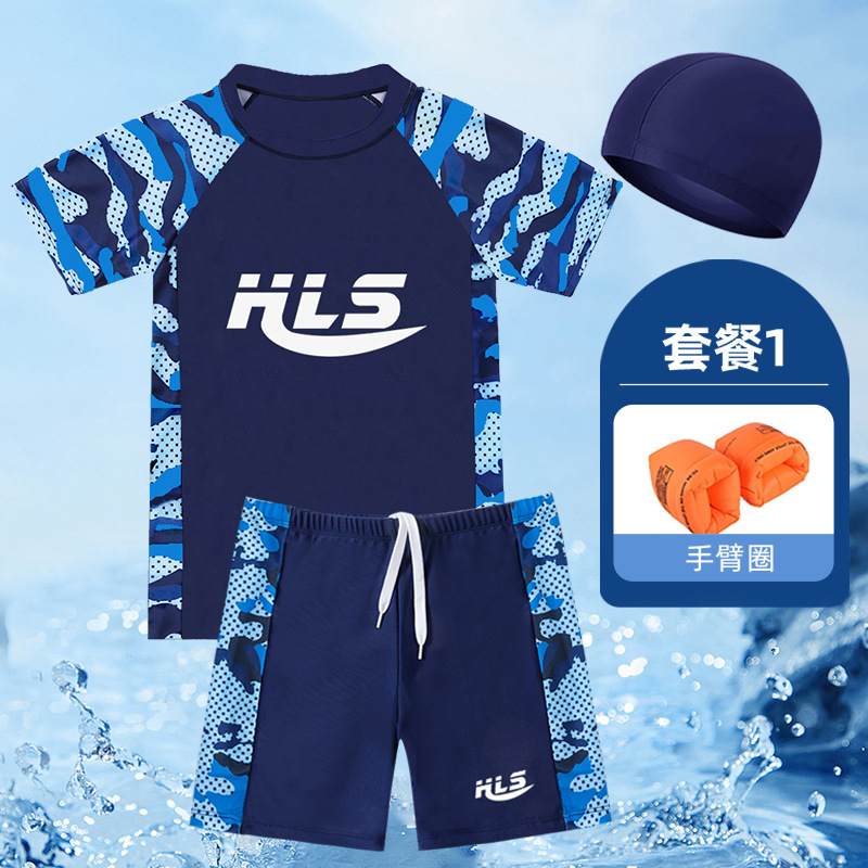 Troncos de natación para niños troncos de natación de secado rápido para niños Playa adolescentes troncos de natación profesionales entrenamiento medio y grandes niños Boxer shorts