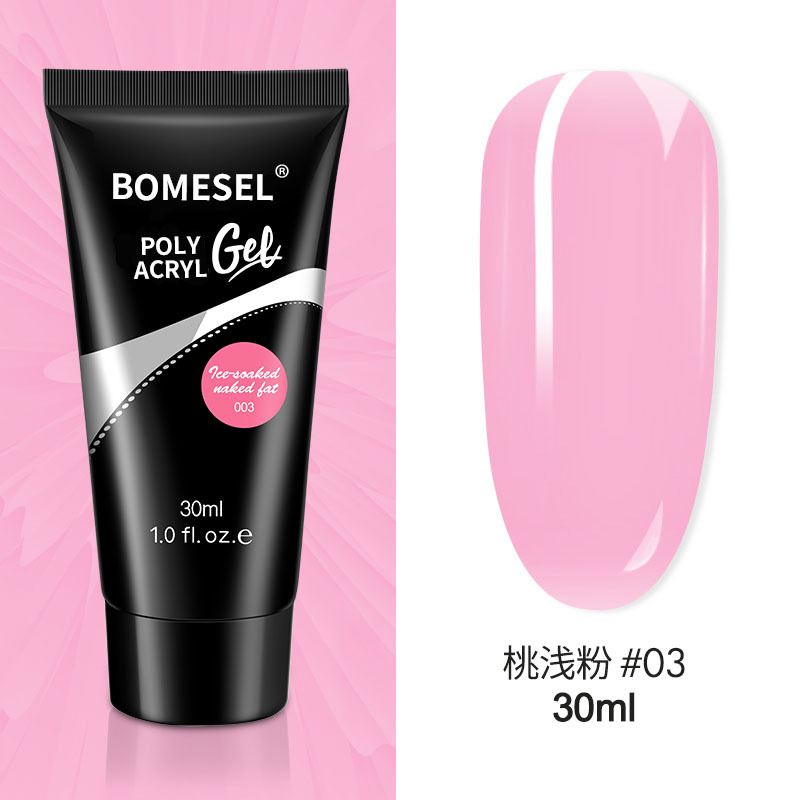 Explosión de uñas de color desnudo de cristal extensión de uñas sin papel modelo de extensión rápida 15ML 30ML