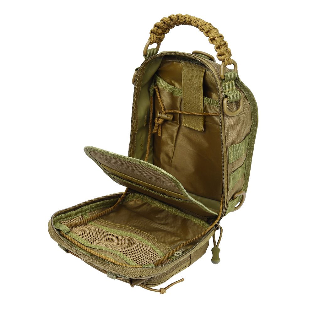Bolso de pecho para hombre, camuflaje militar, material de tela Oxford resistente a desgarros, bolso táctico cruzado para ciclismo, estilo táctico duradero