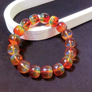 Red blue pepper old 8-15MM bracelet 3A water purification high quality rare varieties three-color fire color high luxury with warm