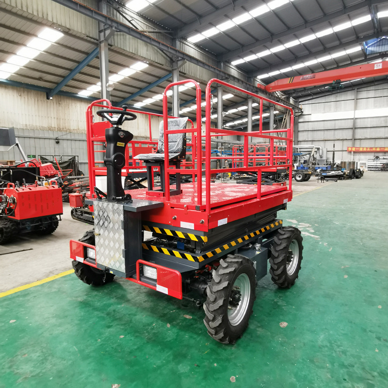 果园轮式升降平台 自行走高空作业登高车遥控液压剪叉式升降机