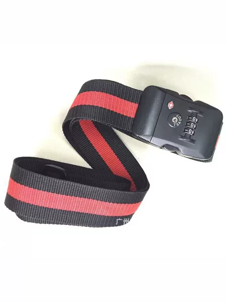 TSA code lock luggage strap, colorful printed travel suitcase strap, anti-theft fixed strap, adjustable nylon